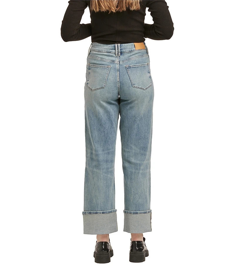 Dear John Holly Stretch Denim Straight Leg Cuffed Jeans