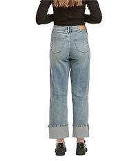 Dear John Holly Stretch Denim Straight Leg Cuffed Jeans