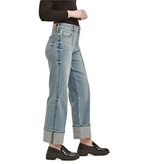 Dear John Holly Stretch Denim Straight Leg Cuffed Jeans