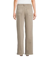 Dear John Holly Twill Wide Leg Flat Front Patch Pocket Jeans