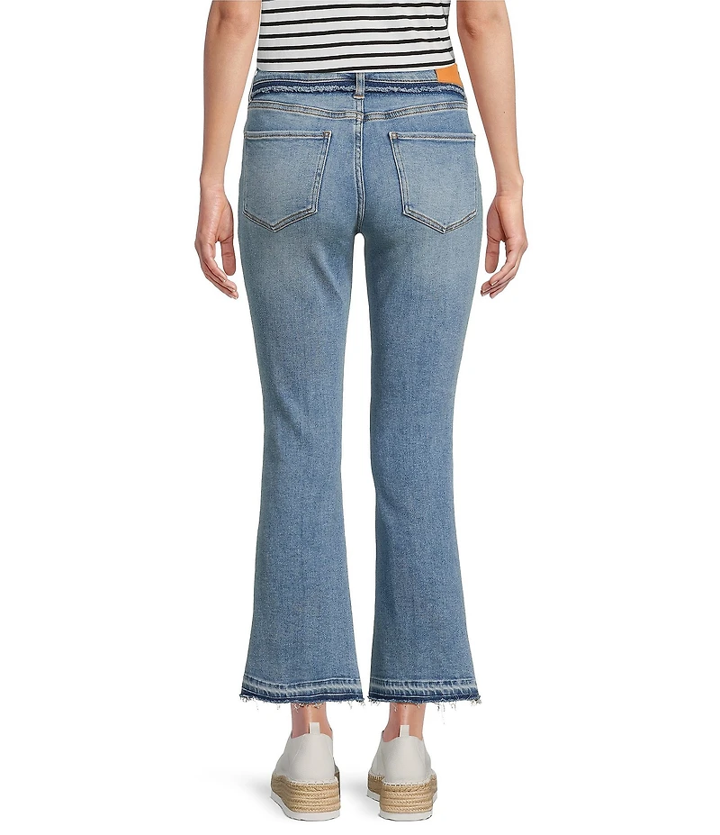 Dear John Jeanne Stretch Denim High Rise Flare Leg Cropped Jeans
