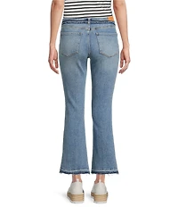 Dear John Jeanne Stretch Denim High Rise Flare Leg Cropped Jeans