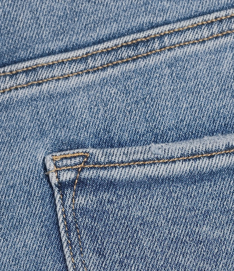 Dear John Jodi Straight Leg High Rise Fray High Low Hem Jean