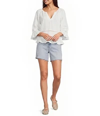 Dear John Julian Denim Straight Leg Cut Off Hem Shorts