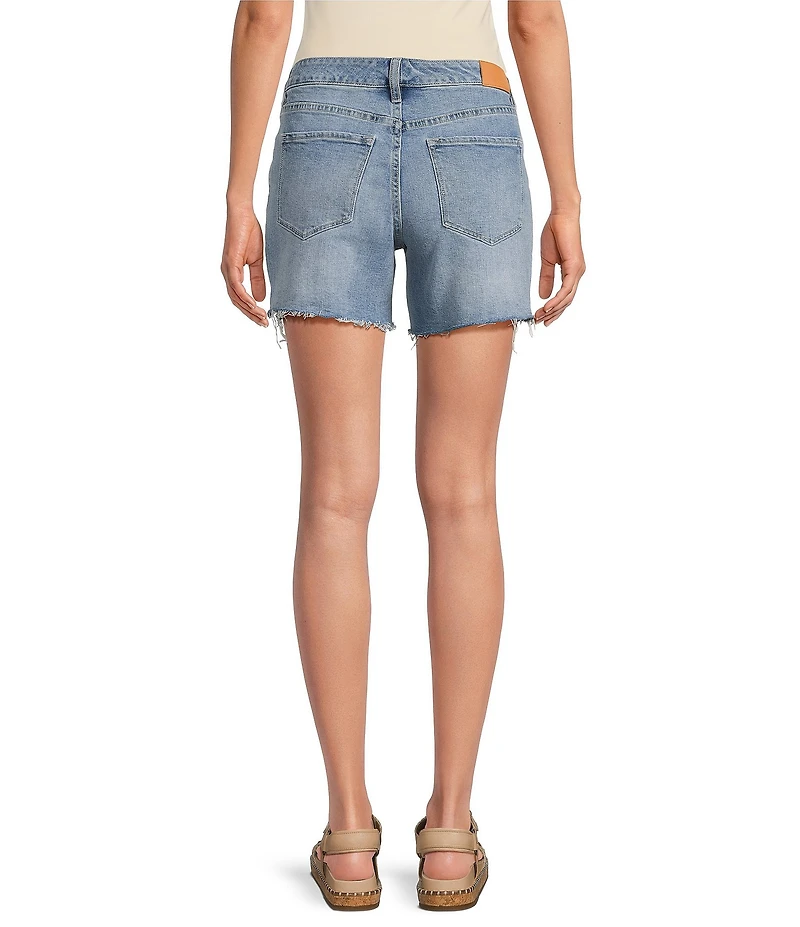 Dear John Julian Stretch Denim Frayed Hem Shorts