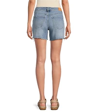 Dear John Julian Stretch Denim Frayed Hem Shorts