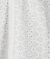 Dear John Marfa Eyelet Crew Neck Cap Sleeve Blouse
