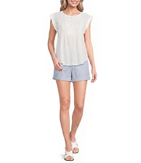 Dear John North Hampton Twill Mid Rise Folded Hem Shorts