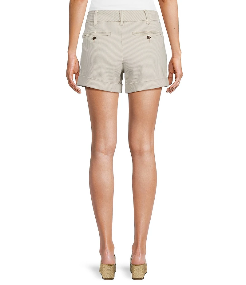 Dear John North Hampton Twill Mid Rise Folded Hem Shorts