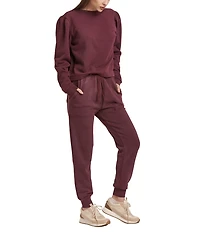 Dear John Raya Wide Crew Neck Long Sleeve U-Back Sweatshirt