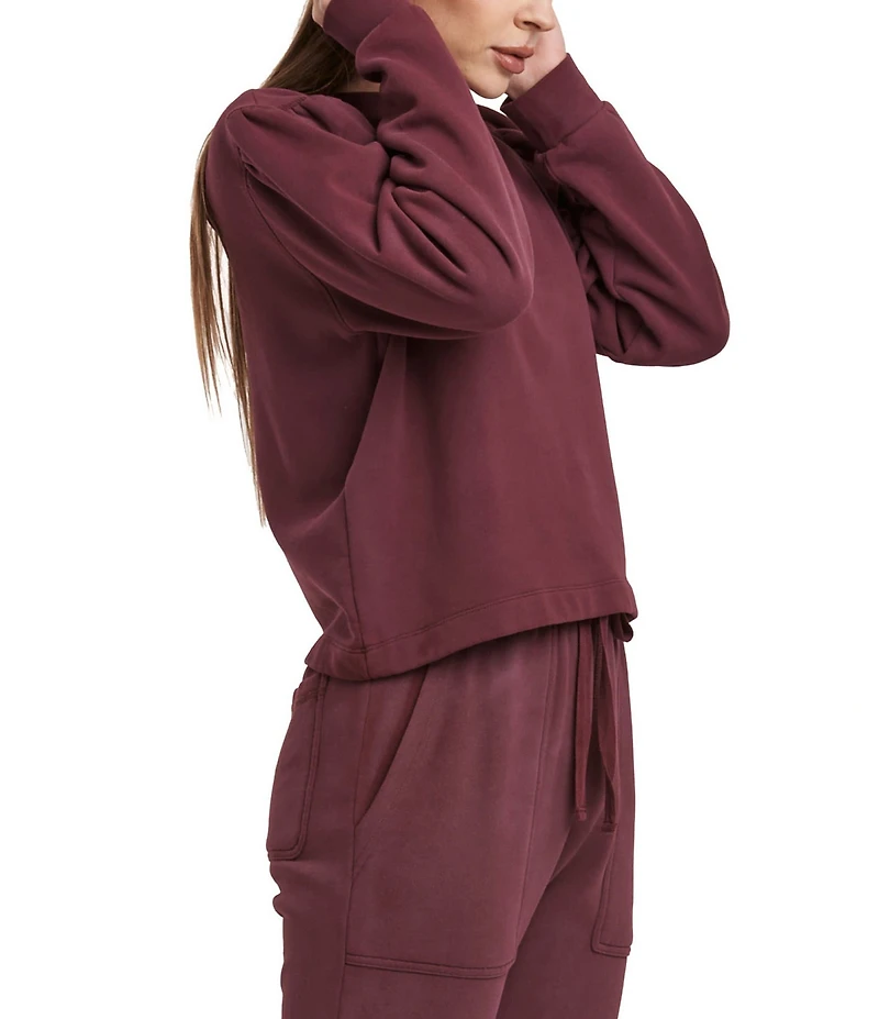 Dear John Raya Wide Crew Neck Long Sleeve U-Back Sweatshirt