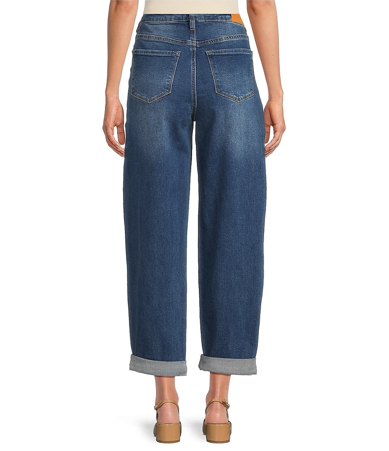 Dear John Stretch Denim High Rise Cuffed Hem Boyfriend Jeans