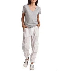Dear John Vani Knit V-Neck Short Sleeve Tee Shirt
