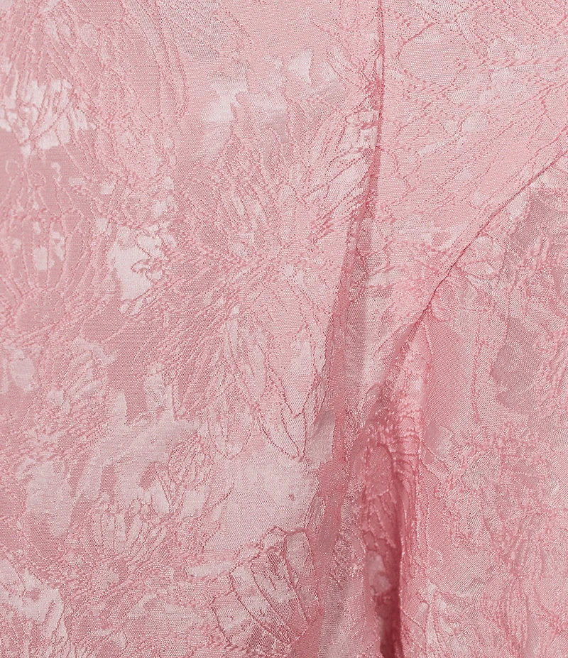 Dear Moon Brocade Halter V-Neck Bow Accented Dress