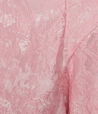 Dear Moon Brocade Halter V-Neck Bow Accented Dress