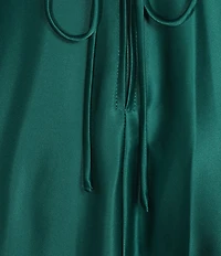 Dear Moon Charmeuse Cowl Neck Corseted Gown