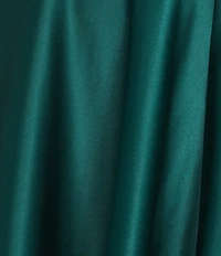 Dear Moon Charmeuse Scoop Neck Front Slit A-Line Ballgown