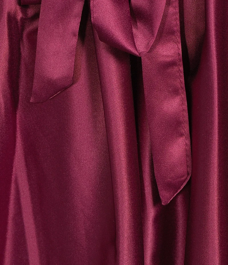 Dear Moon Charmeuse Sweetheart Neck Drop Waist Lace-Up Back Gown