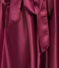 Dear Moon Charmeuse Sweetheart Neck Drop Waist Lace-Up Back Gown