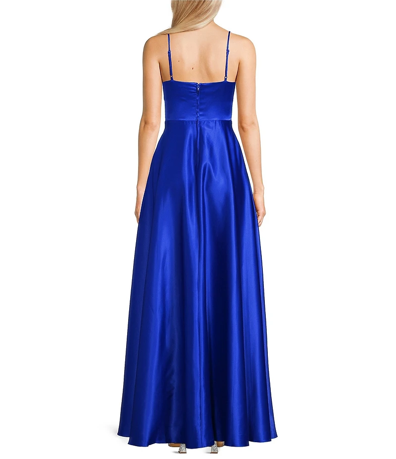 Dear Moon Charmeuse V-Neck Dress