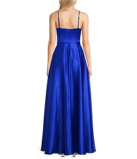 Dear Moon Charmeuse V-Neck Dress