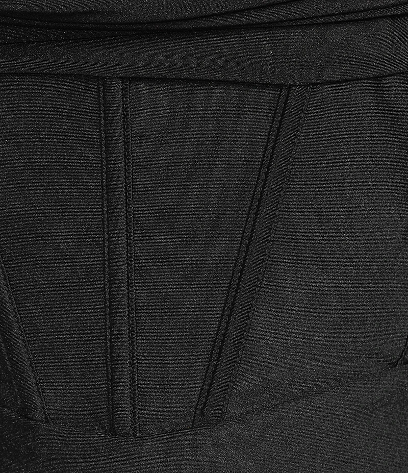 Dear Moon Cowl Neck Corseted Open Bow Back Long Dress