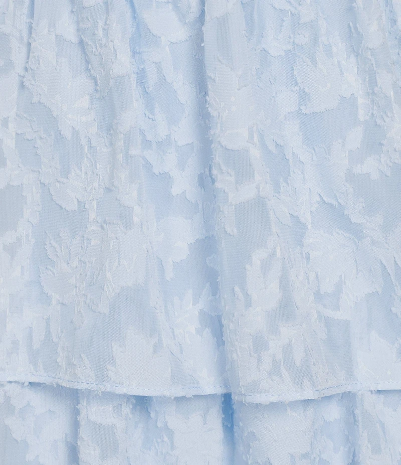 Dear Moon Floral Burnout Sweetheart Neck Maxi Dress