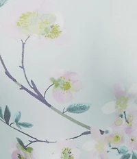 Dear Moon Floral Printed Sweetheart Neck Rosette Side Slit Long Dress