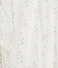 Dear Moon Floral Printed Sweetheart Neckline Basque Waist Fit & Flare Midi Dress