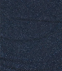 Dear Moon Glitter Knit Rushed Overlap Mini Dress