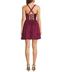 Dear Moon Jacquard Sweetheart Neck Pleated Dress