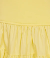 Dear Moon Knit-To-Woven Strapless Tiered Dress