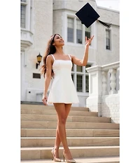 Dear Moon Laguna Scuba Sleeveless Tie Back Mini Dress