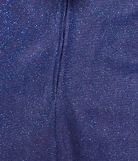 Dear Moon Metallic Square Neck Tie Back Ruffle Hem Dress