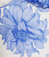 Dear Moon Satin Floral Printed Sweetheart Neck Midi Dress