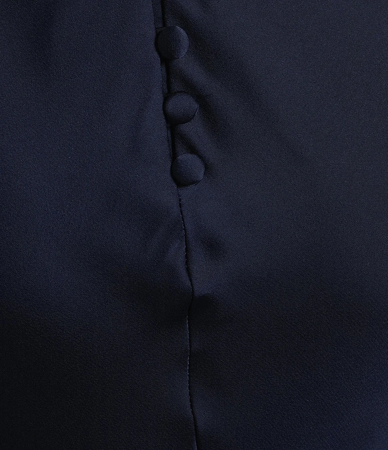 Dear Moon Satin Halter Neck Open Back Maxi Dress