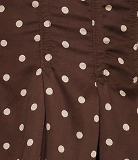Dear Moon Satin Polka Dot Sweetheart Neck Corseted Dress