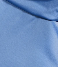 Dear Moon Satin Tie-Shoulder Sweetheart Neck Twist Front Dress