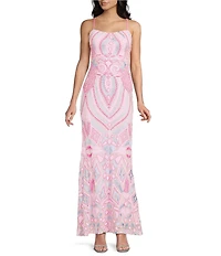 Dear Moon Sequin Patterned Lace Up Back Fitted Dress