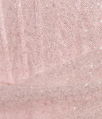 Dear Moon Sequin Pearl Embellished Strapless Corseted Faux Wrap Dress
