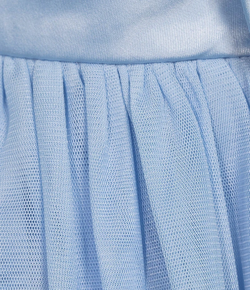 Dear Moon Spaghetti Strap Cutout Bows Tiered Tulle Skirt Dress