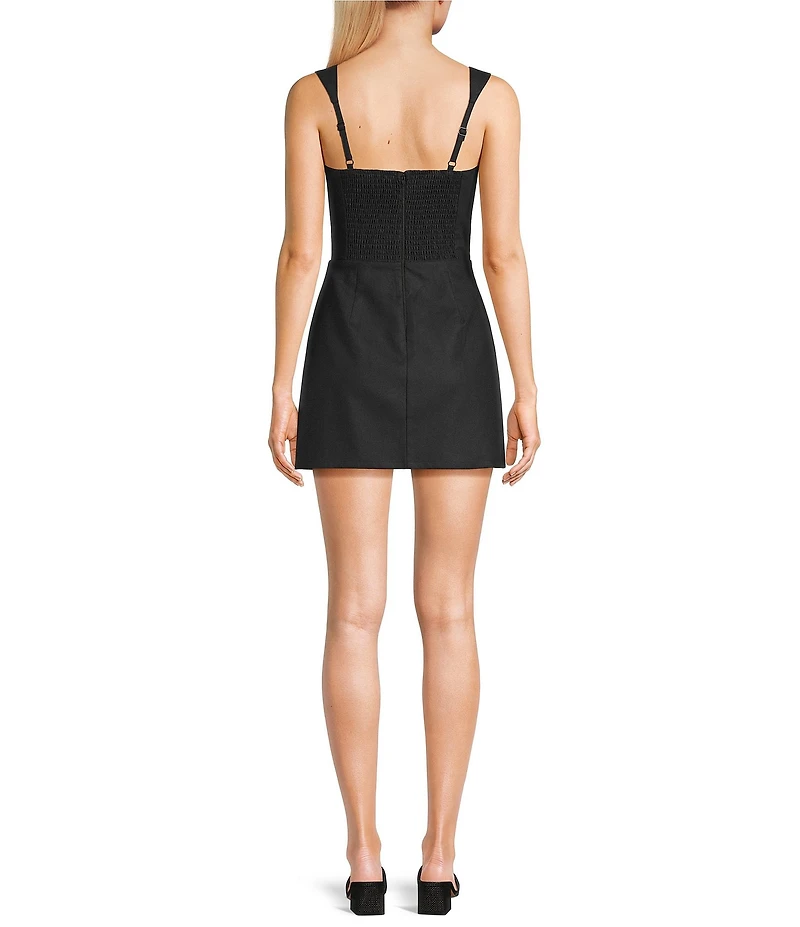 Dear Moon Square Neck Flap Pocket Romper