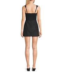 Dear Moon Square Neck Flap Pocket Romper