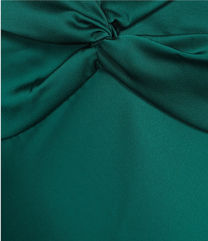Dear Moon Sweetheart Neck Twist Front Tie-Shoulder Empire Waist Dress