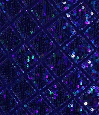 Dear Moon Velvet Sequin Keyhole Front Dress