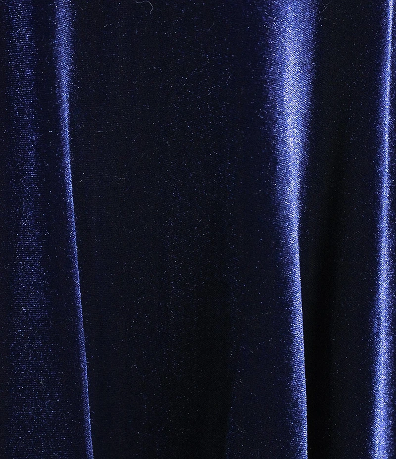 Dear Moon Velvet Short Sleeve Double Tiered Twist Back Dress