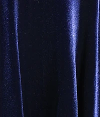 Dear Moon Velvet Short Sleeve Double Tiered Twist Back Dress