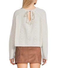 Dee Elly Cable Crew Long Sleeve Sweater