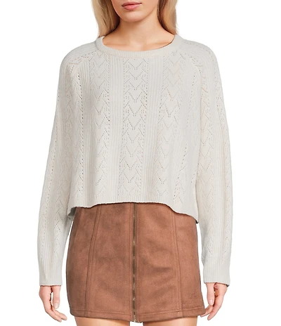 Dee Elly Cable Crew Long Sleeve Sweater