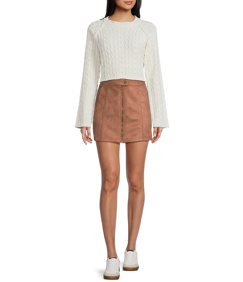 Dee Elly Cable Knit Long Sleeve Sweater